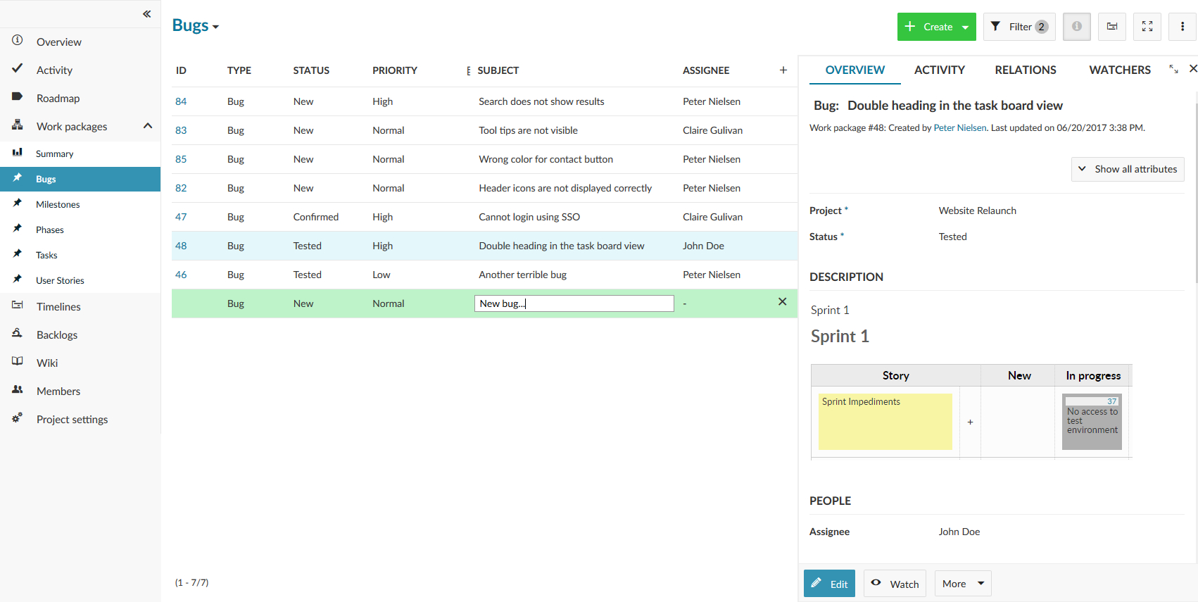 Bug Tracking Software Open Source. Openproject Intended For Software Problem Report Template