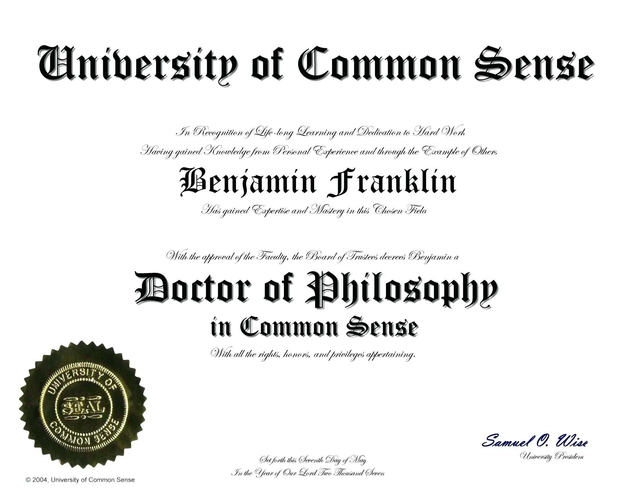 Bunch Ideas For Doctorate Degree Certificate Template With Throughout Doctorate Certificate Template