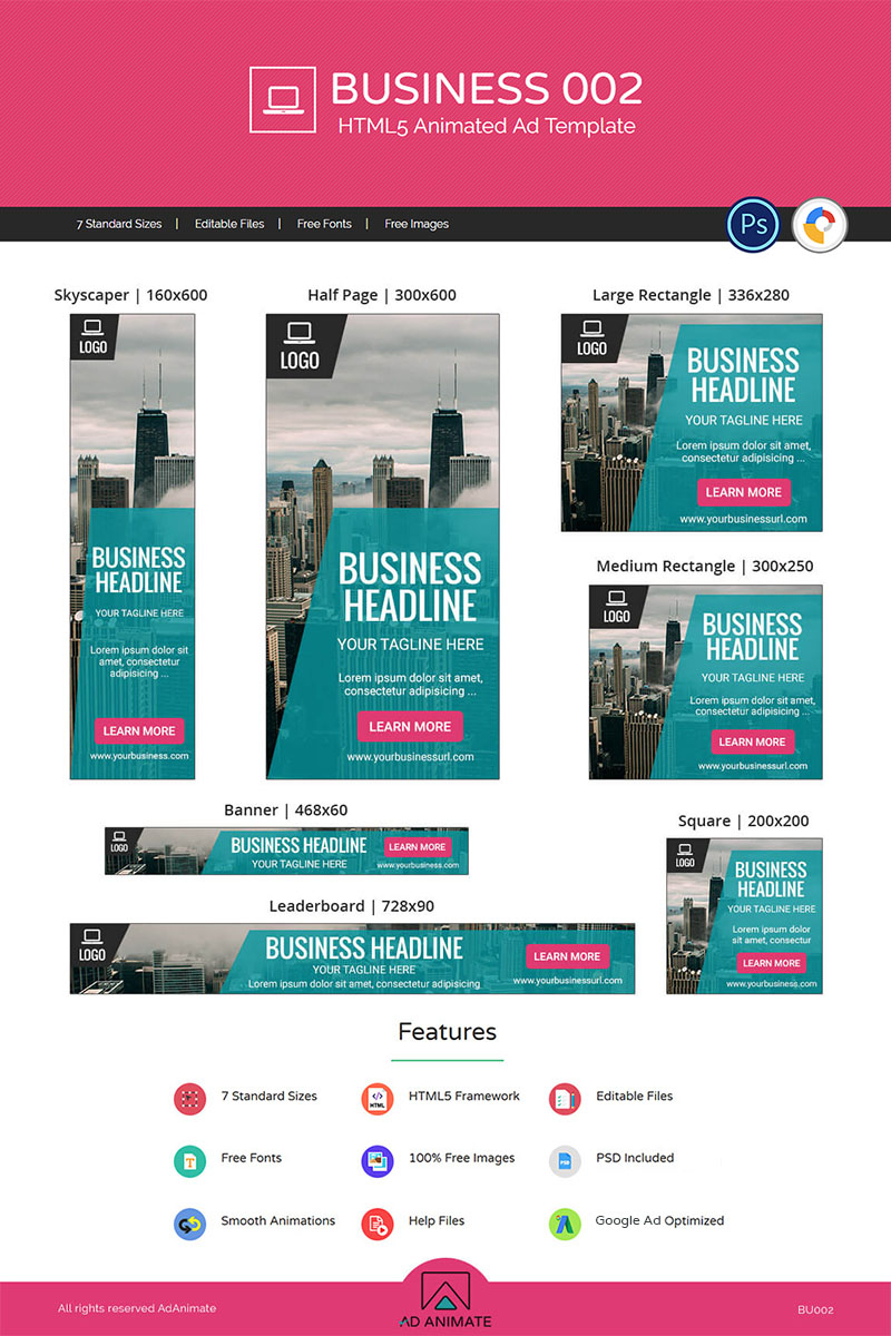 Business 002 – Html5 Ad Animated Banner Throughout Animated Banner Template