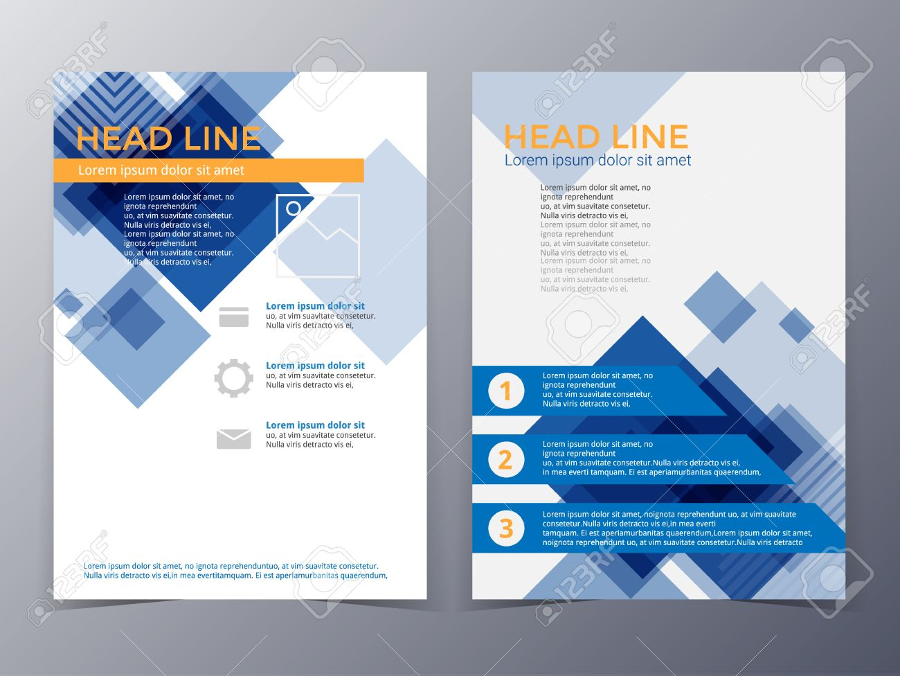 Business And Technology Brochure Design Template In A4 Size .. Regarding Technical Brochure Template