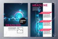 Business And Technology Brochure Design Template Vector Tri-Fold.. in Technical Brochure Template