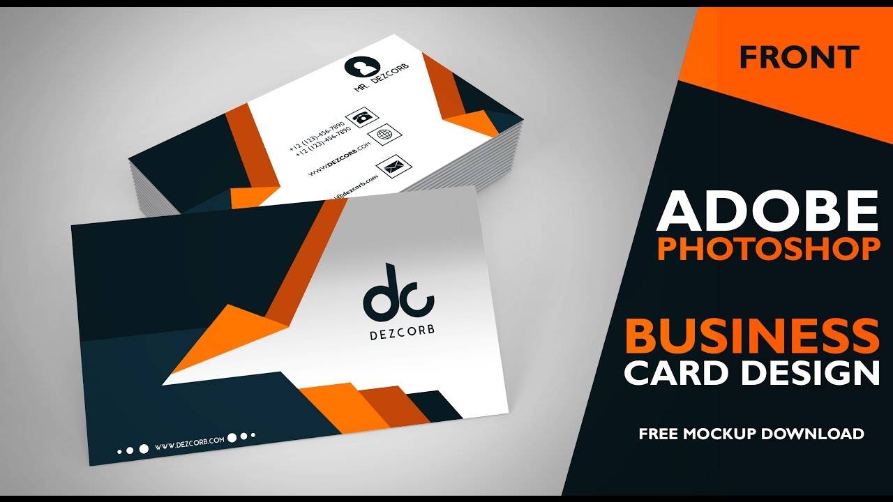 Business Card Design In Photoshop Cs6 | Front | Photoshop Tutorial Within Business Card Template Photoshop Cs6