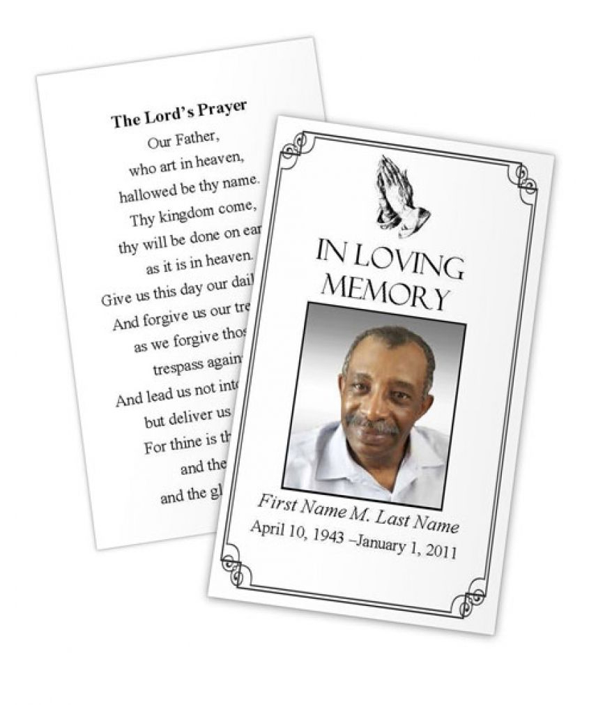 Business Card Photoshop Template Funeral Prayer Card Pertaining To Remembrance Cards Template Free