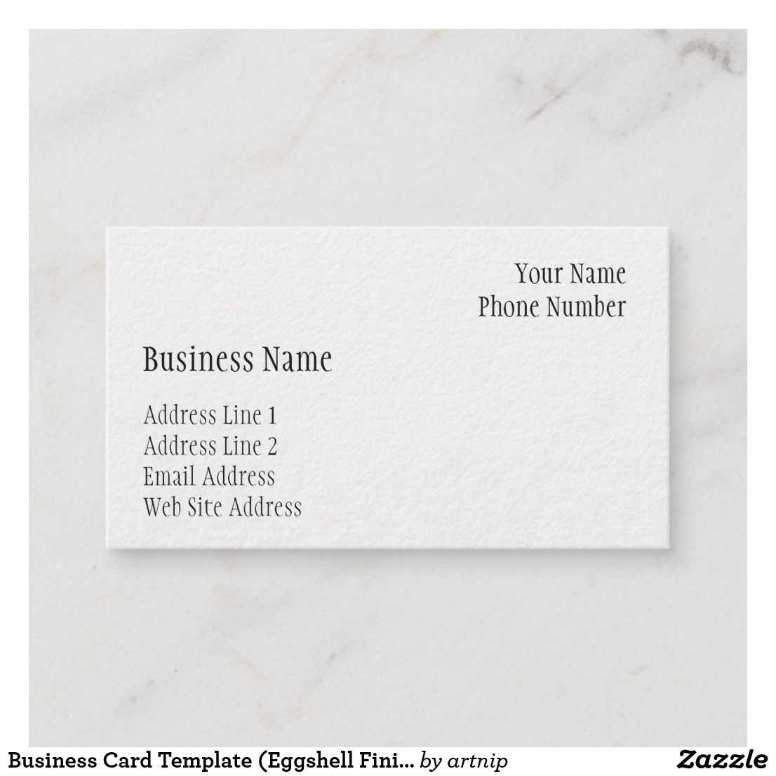 Business Card Template (Eggshell Finish) | Zazzle Pertaining To Cards Against Humanity Template