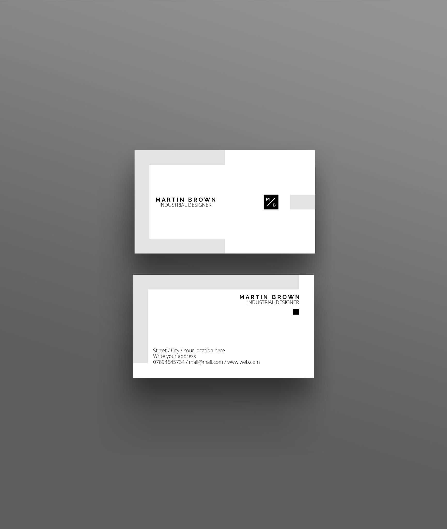 Business Card Template For Adobe Photoshop / Psd File Inside Photoshop Name Card Template