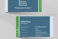 Business Card Template Real Estate Agency Design with Real Estate Agent Business Card Template