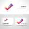 Business Card Template Set. Polygonal Crystal Check Mark Or Tick.. Intended For Acceptance Card Template