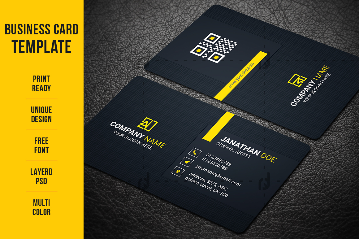 Business Card Template – Vsual Intended For Buisness Card Templates