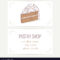 Business Card Template With Chocolate Cake Regarding Cake Business Cards Templates Free