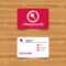 Business Card Template With Texture. Pushpin Sign Icon. Pin Button In Push Card Template