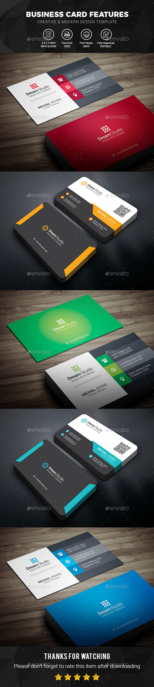 Business Card Templates & Designs From Graphicriver Intended For Business Card Maker Template