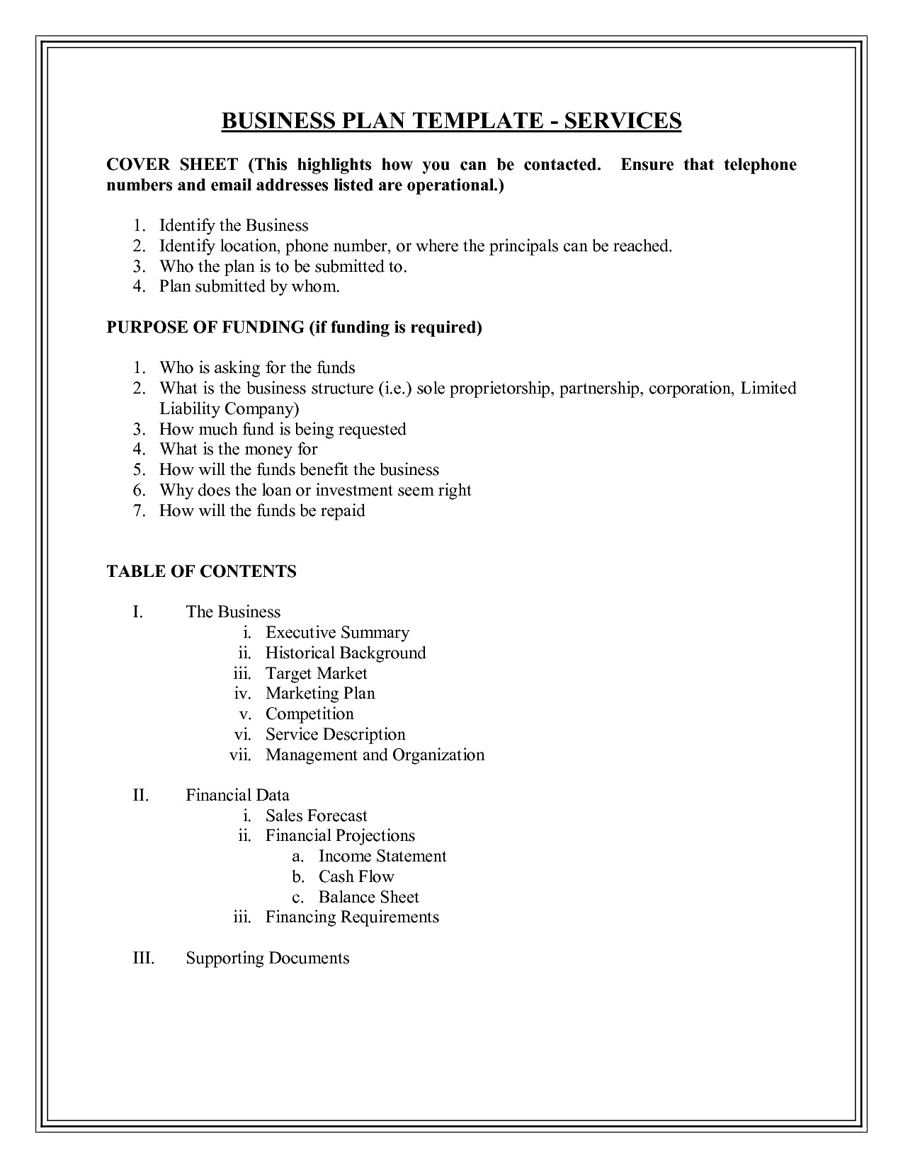 Business Plan Template Free Word Document Templaterecords With Business Plan Template Free Word Document