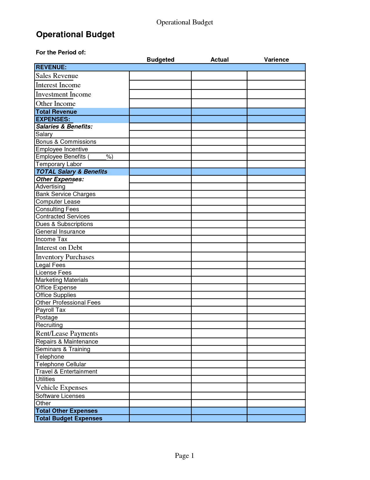 Business Valuation Report Template Worksheet Small Budget For Business Valuation Report Template Worksheet