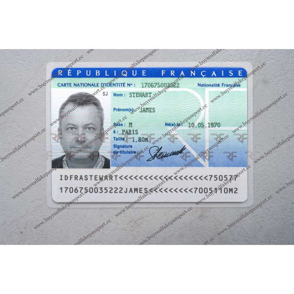 Buy French Original Id Card Online, Fake National Id Card Of For French Id Card Template