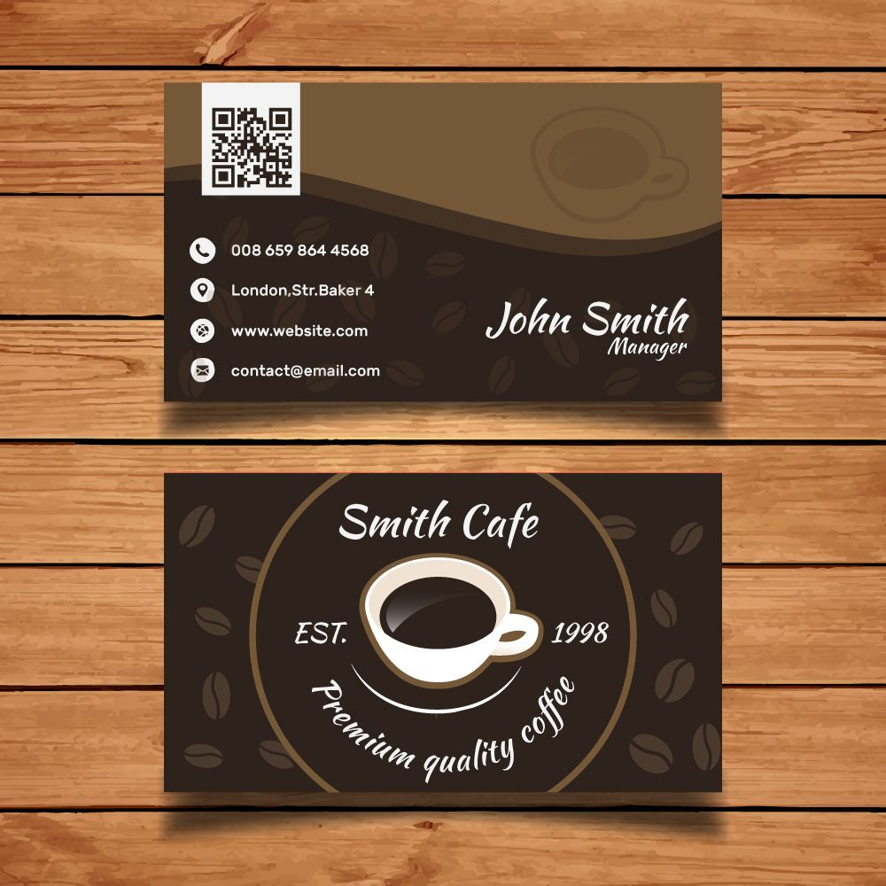 Byteknight Designs | Cafe/ Coffee Shop Visiting Card Design Within Coffee Business Card Template Free