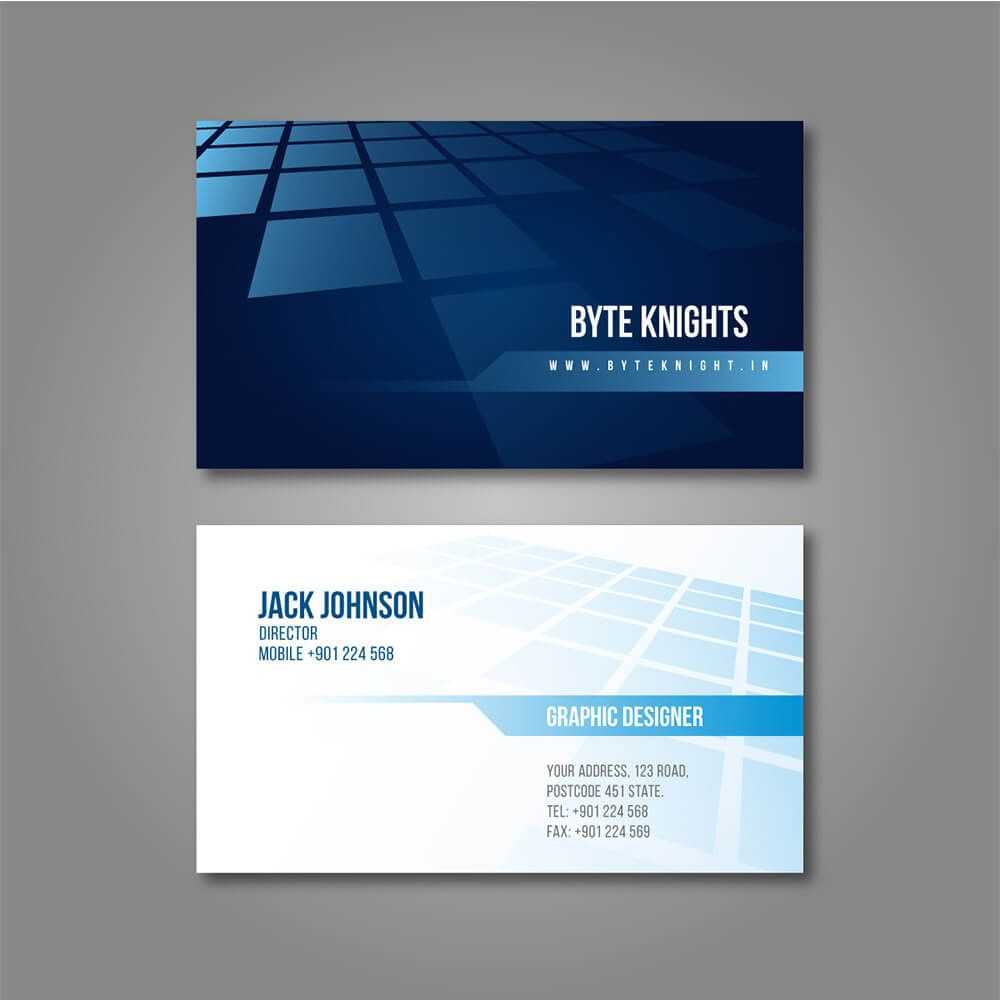 Byteknight Visiting Card | Professional Visiting Card Design With Regard To Designer Visiting Cards Templates