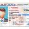 California Driver License Template. Open California Psd File In Blank Drivers License Template