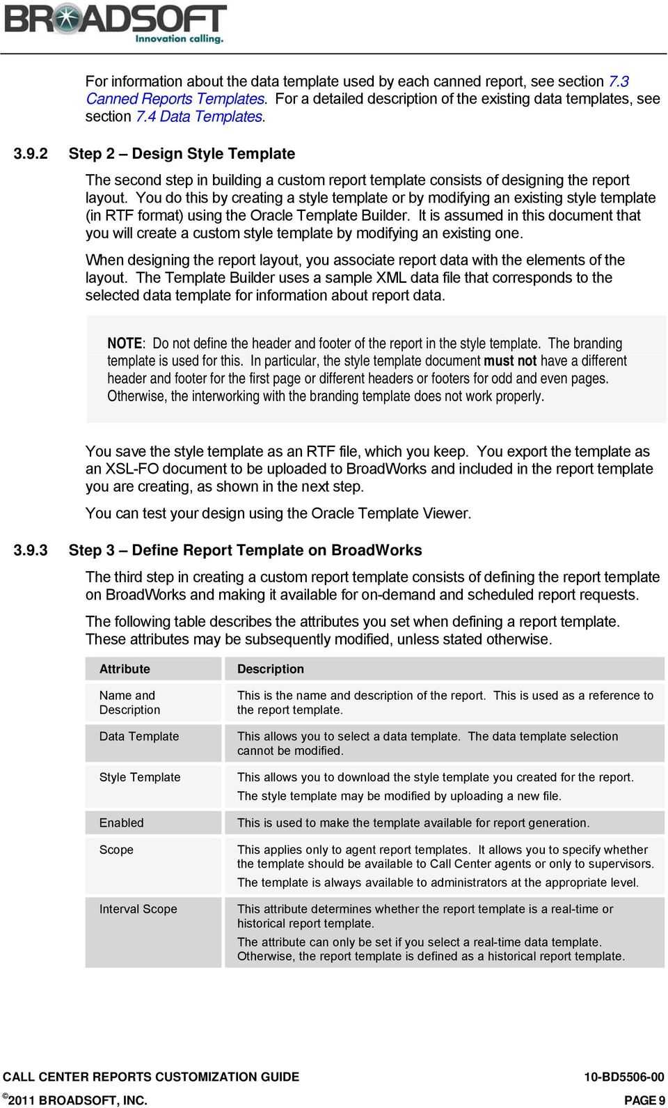 Call Center Reports Customization Guide – Pdf Intended For Section 7 Report Template