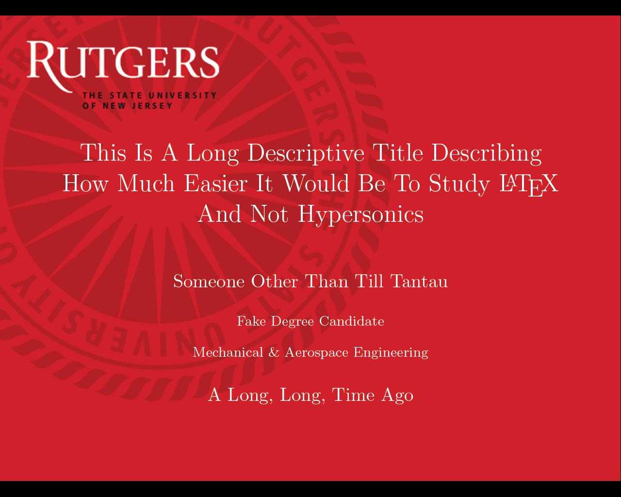 Can I Specify Title Page Customization In A Template Instead For Rutgers Powerpoint Template