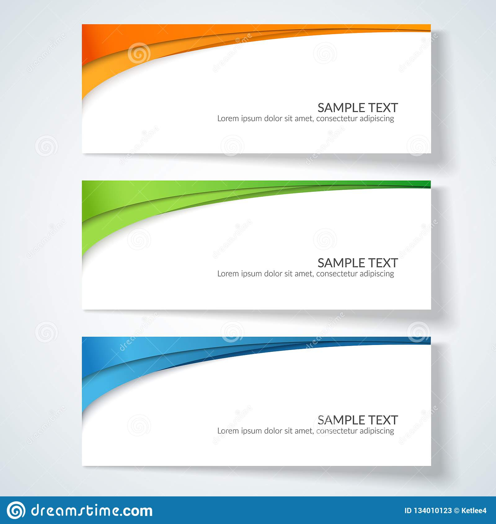 Card With Abstract Wavy Lines Orange Blue Green Stripes For Advertising Card Template
