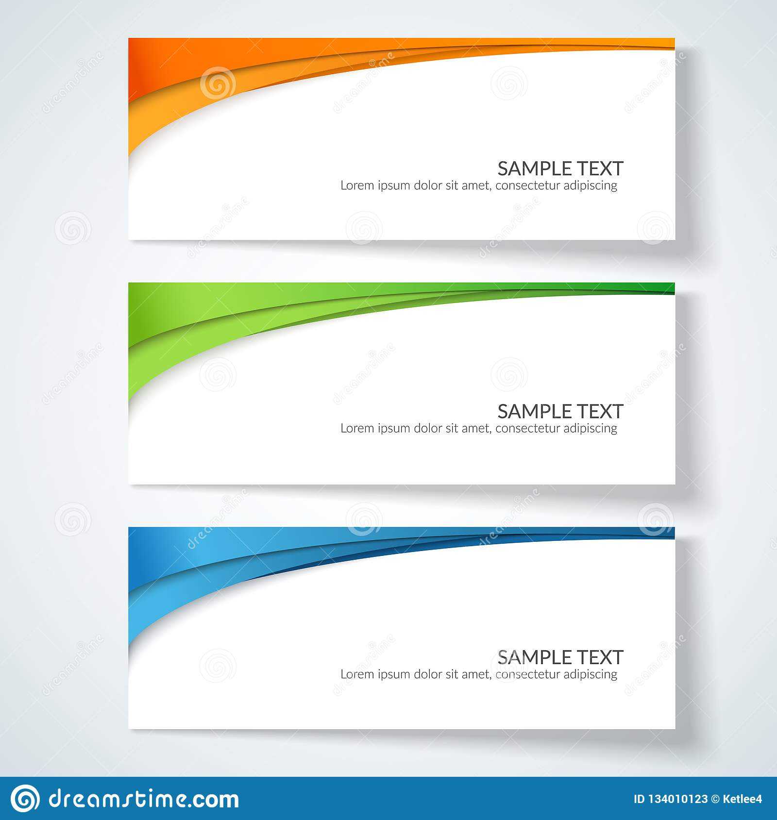 Card With Abstract Wavy Lines Orange Blue Green Stripes With Advertising Cards Templates