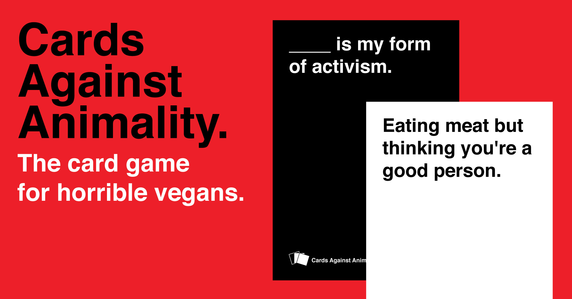 Cards Against Animality – Anti Speciesist Action Collective Within Cards Against Humanity Template