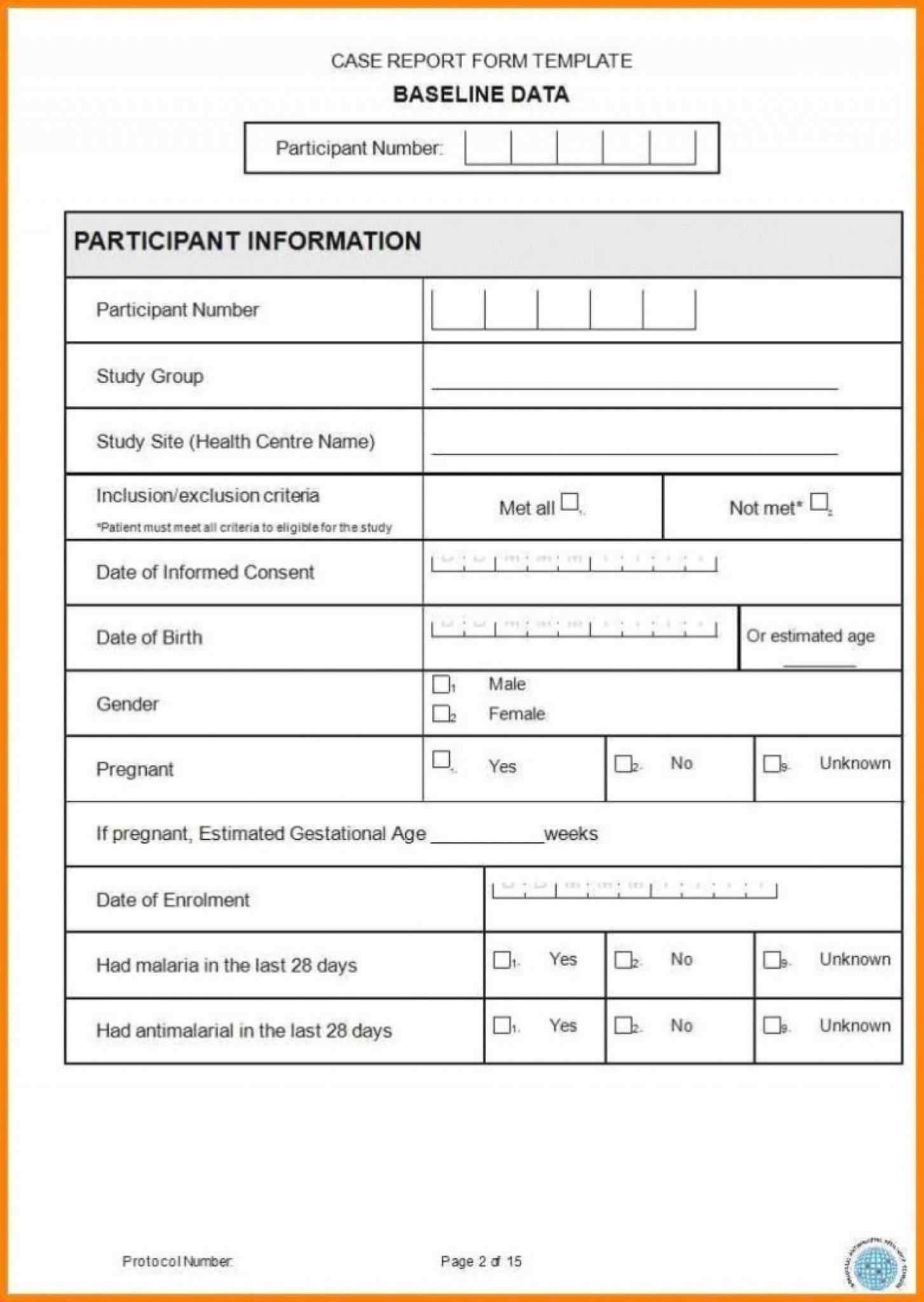 Case Report Form Template Unique Catering Resume Clinical In Case Report Form Template