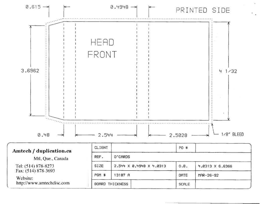 Cassette Insert Print Specs Throughout Cassette J Card Template