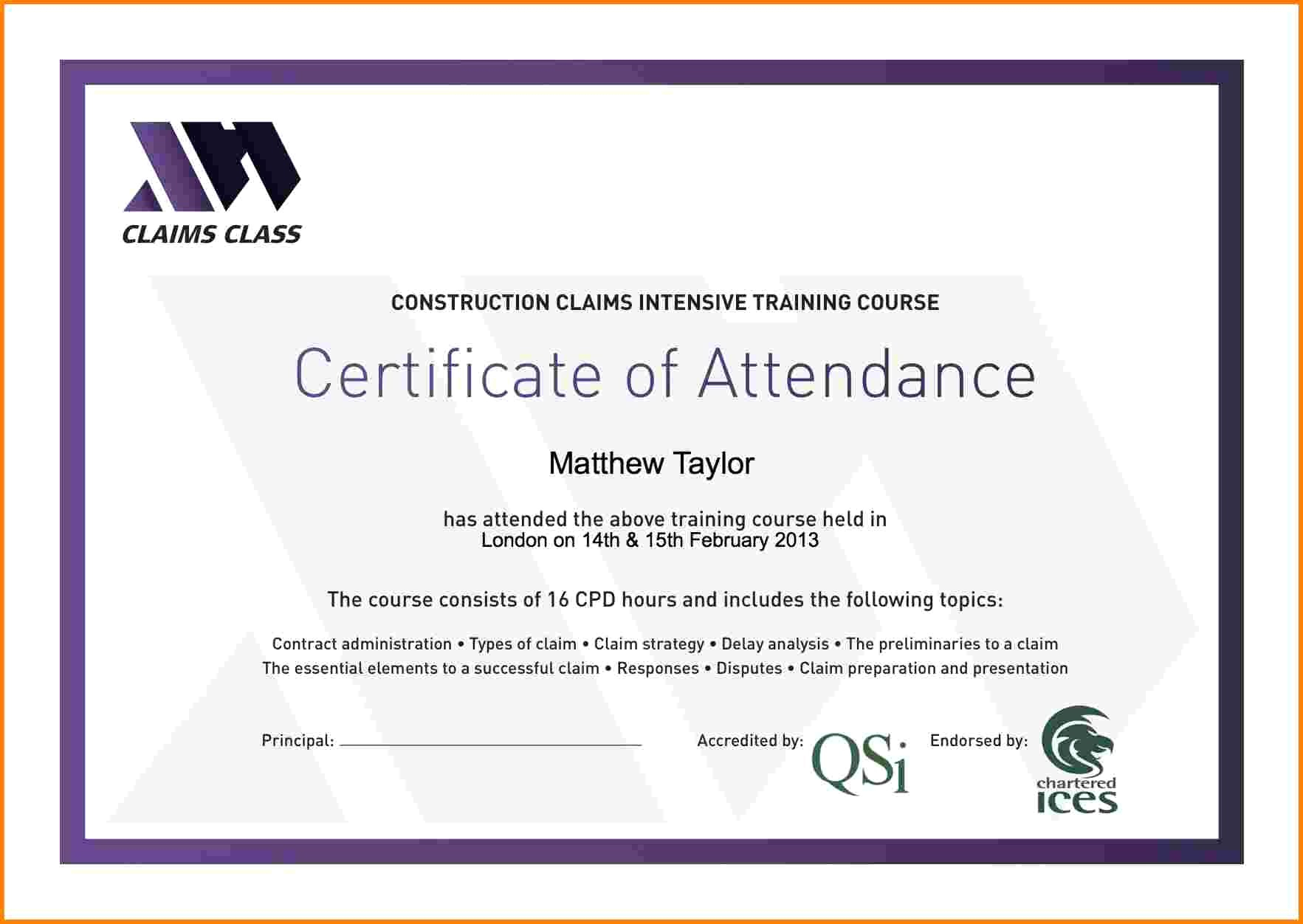 Celebrate Perfect Attendance In Your Class Certificate Within Conference Participation Certificate Template