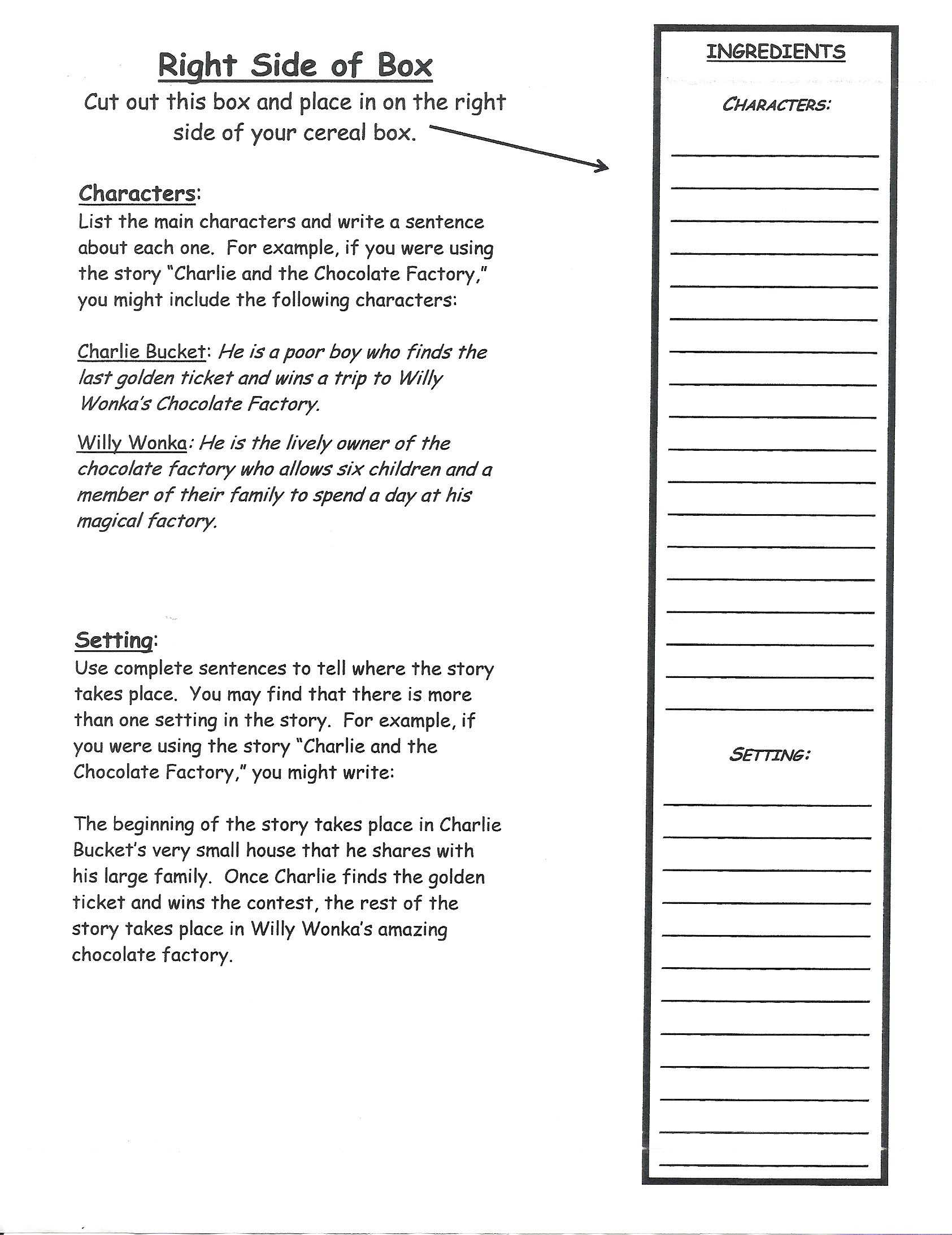 Cereal Box Book Report | Book Report Templates, Book Report Regarding Cereal Box Book Report Template