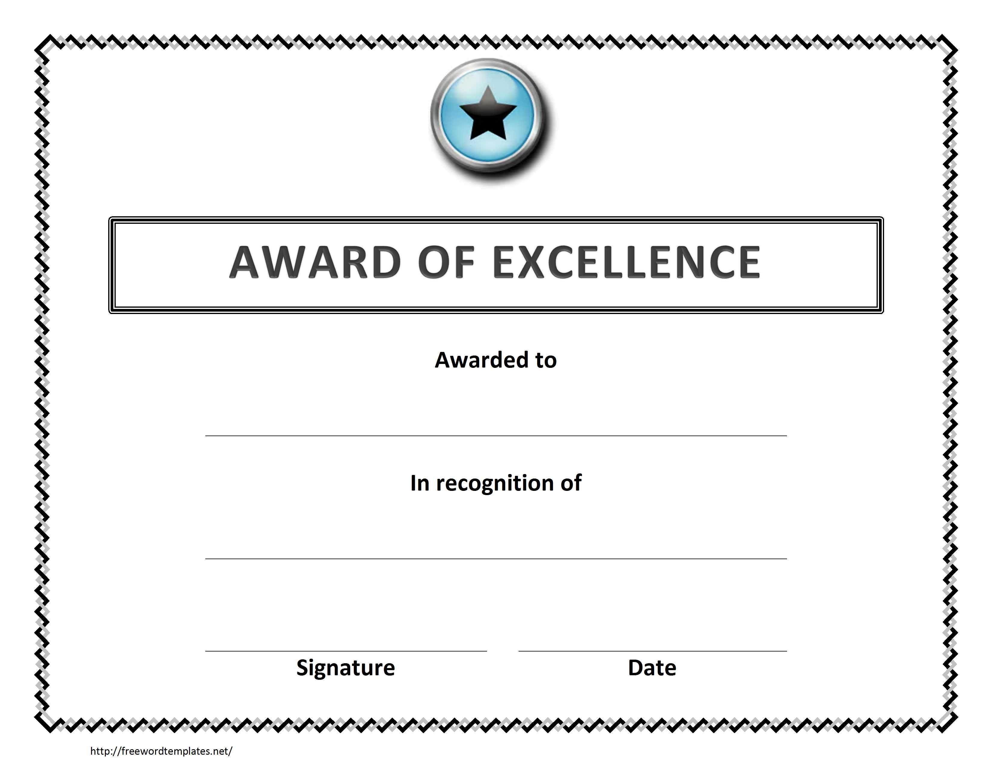 Certificate Appreciation Example Fresh Of Templates Free For Free Certificate Templates For Word 2007