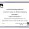 Certificate Attendance Templatec Certification Letter For Conference Certificate Of Attendance Template