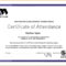 Certificate Attendance Templatec Certification Letter In Perfect Attendance Certificate Free Template
