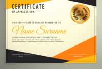 Certificate Design Template With Clean Modern with Design A Certificate Template