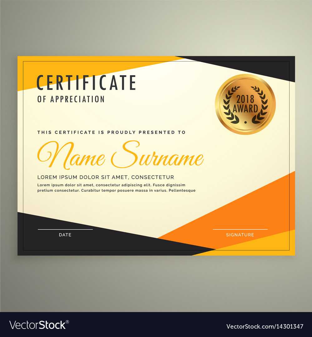 Certificate Design Template With Clean Modern With Design A Certificate Template