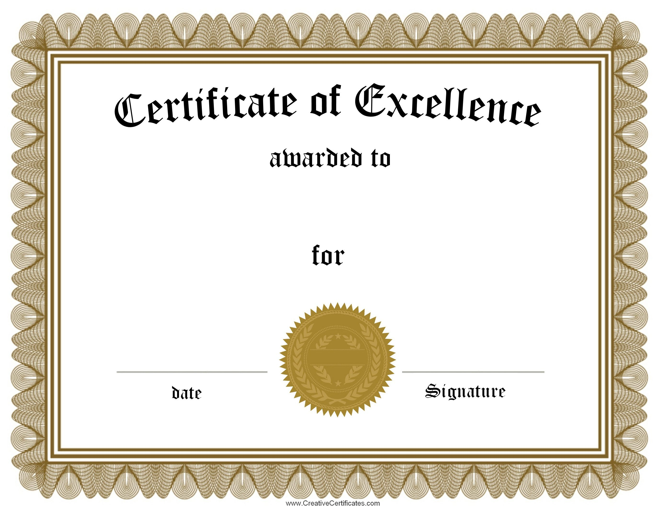 Certificate – Google Search | Frames | Certificate Of In Award Of Excellence Certificate Template
