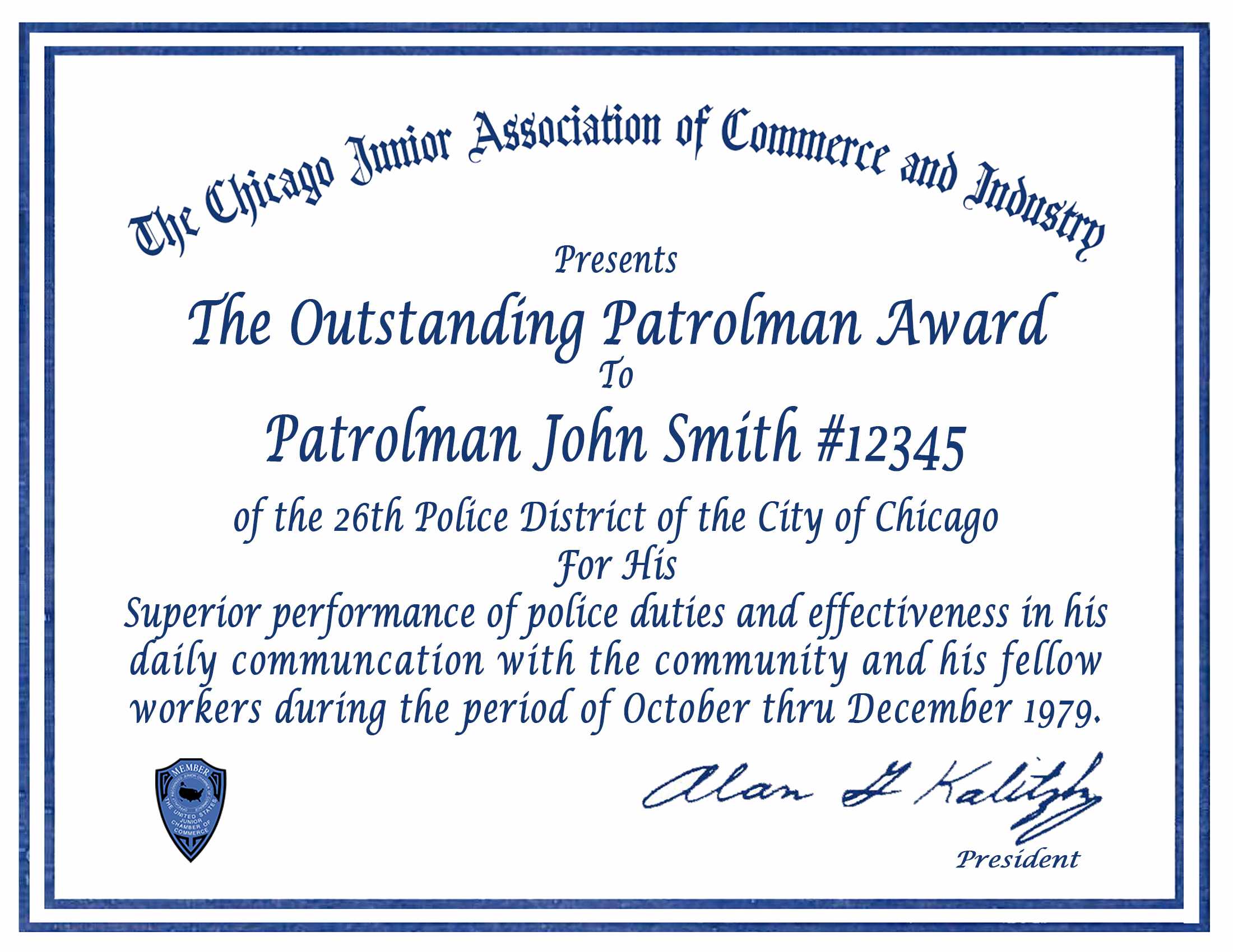 Certificate & Letter Awards | Chicagocop With Regard To Life Throughout Life Saving Award Certificate Template