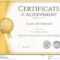 Certificate Of Achievement Template In Vector Stock Vector Within Certificate Of Accomplishment Template Free