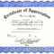 Certificate Of Appreciation | Free Certificate Templates With Free Certificate Of Excellence Template