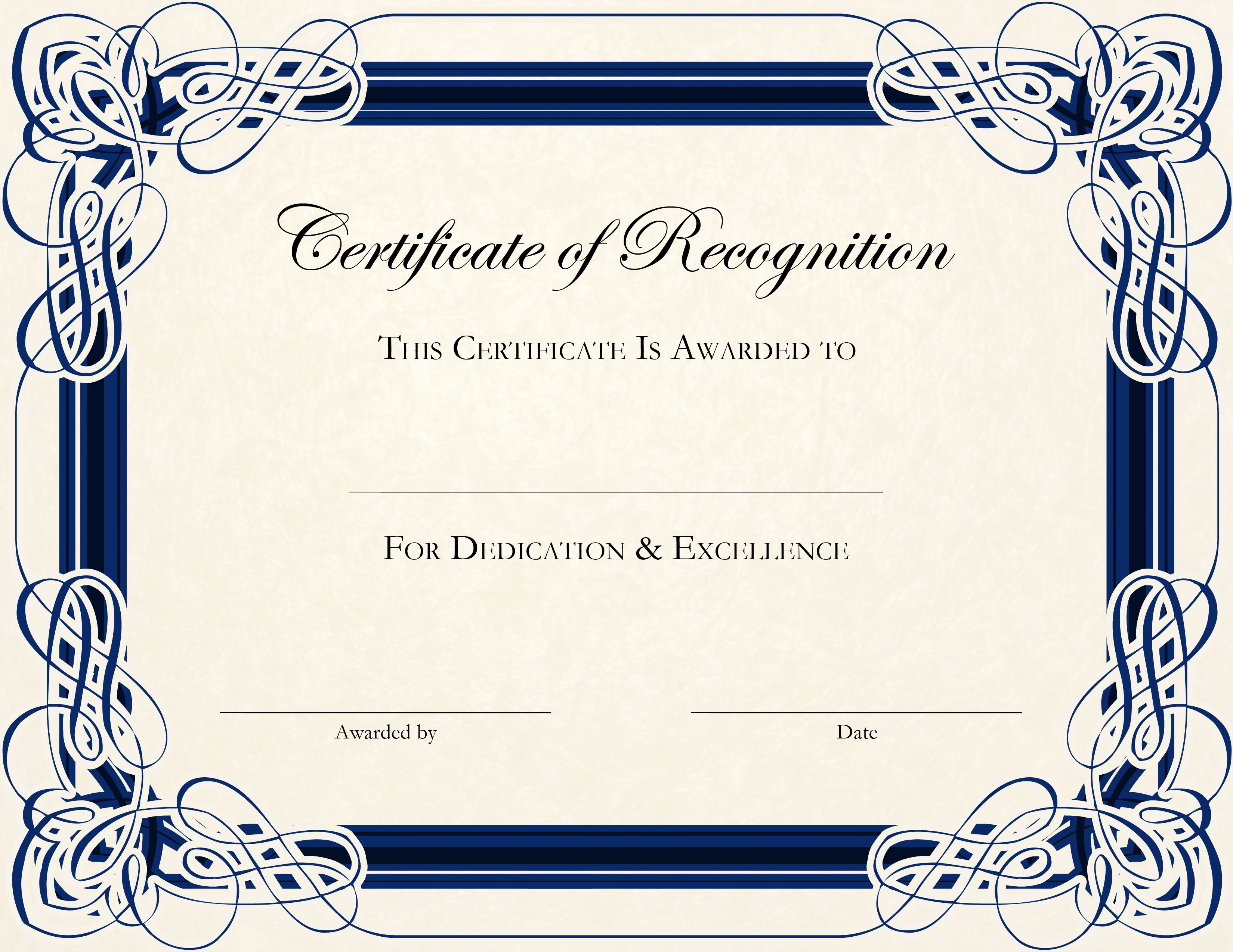 Certificate Of Appreciation Template Word Doc Regarding Certificate Of Excellence Template Word