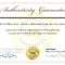 Certificate Of Authenticity Template | Aplg Planetariums With Certificate Of Authenticity Template
