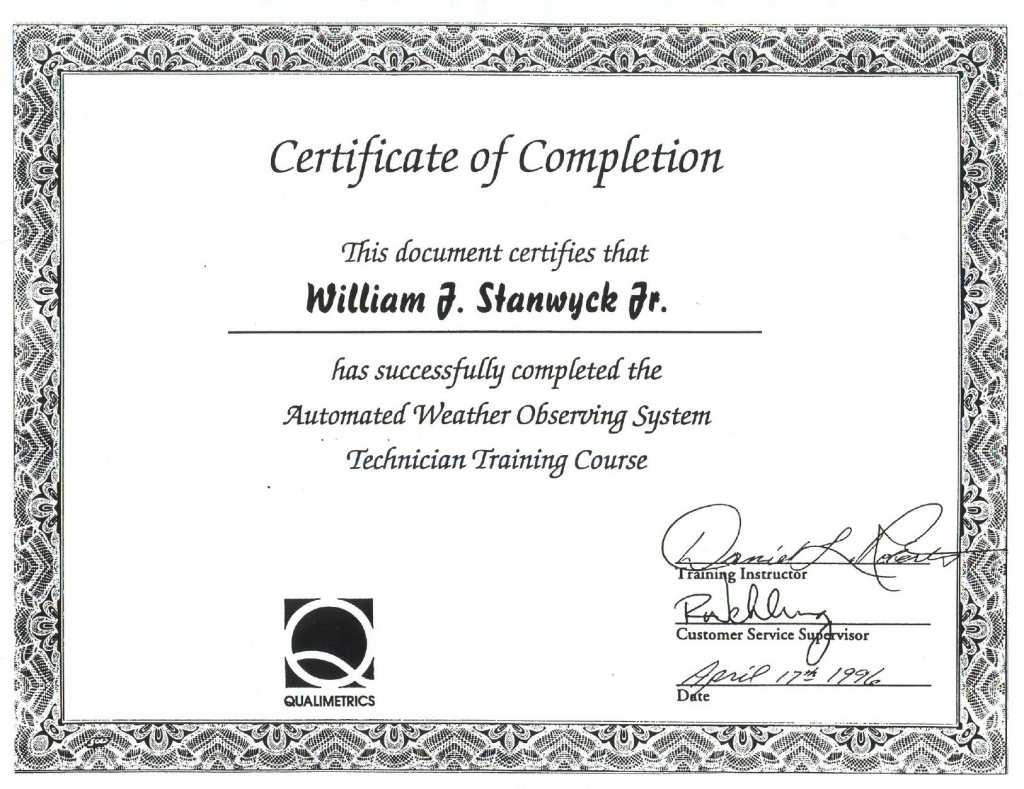 Certificate Of Completion Word Template | All About Template For Certificate Of Completion Word Template