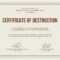 Certificate Of Destruction Template | Anti Grav With Regard To Certificate Of Destruction Template