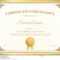 Certificate Of Excellence Template With Gold Border Stock Intended For Certificate Of Excellence Template Free Download