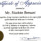 Certificate Of Thanks And Appreciation Template Regarding Thanks Certificate Template
