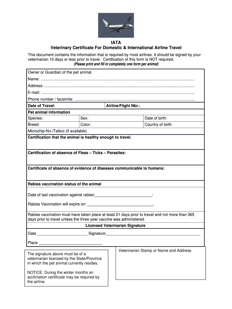 Certificate Of Veterinary Inspection Cvi – Fill Online Regarding Veterinary Health Certificate Template