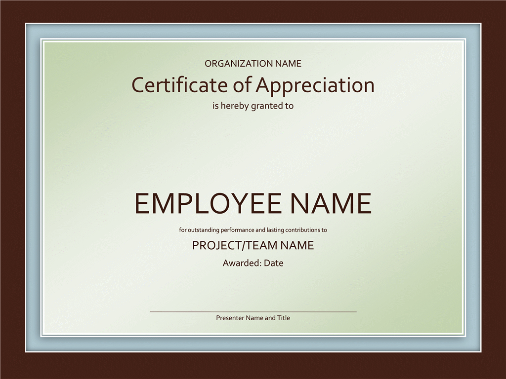 Certificate Powerpoint Template Filename | Elsik Blue Cetane Within Powerpoint Award Certificate Template