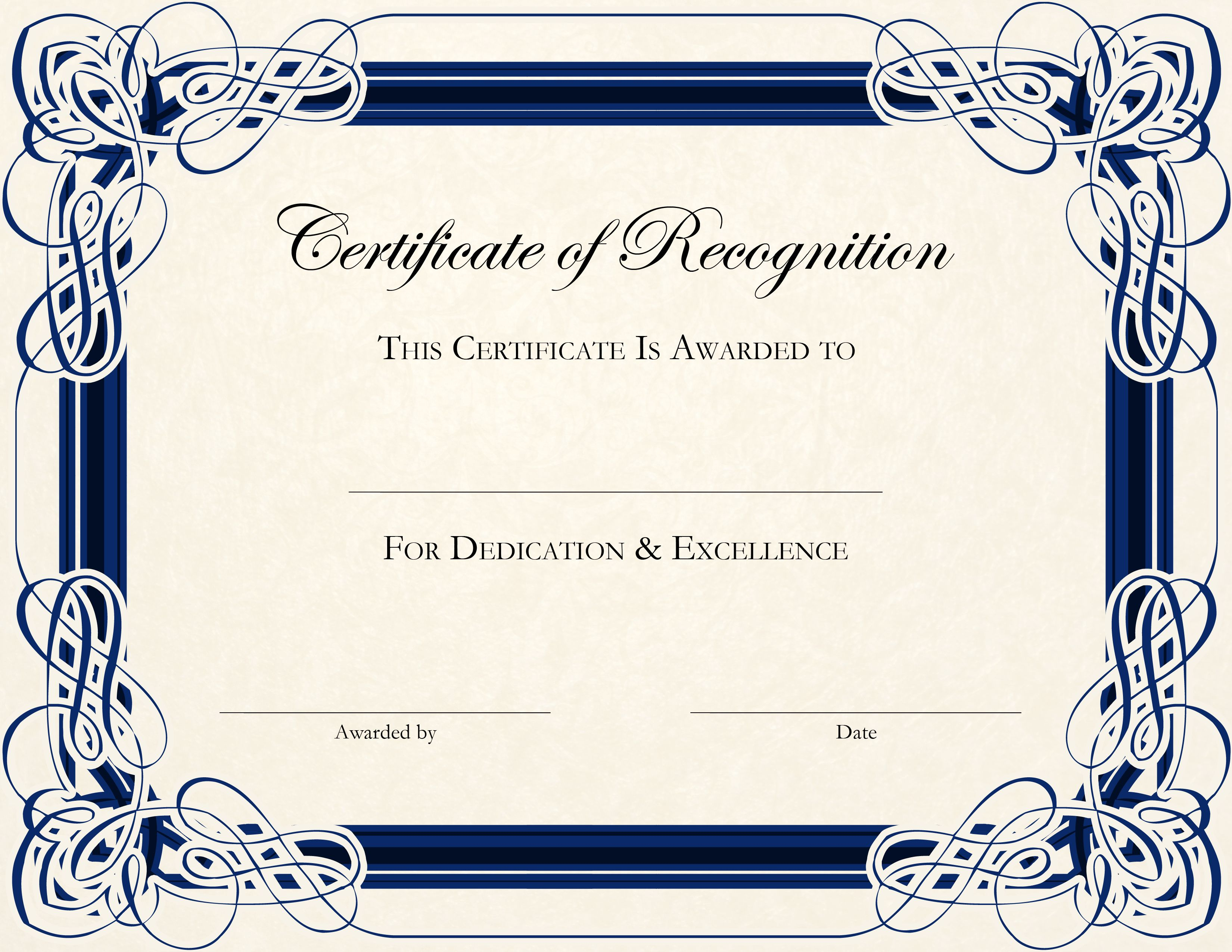 Certificate Template Designs Recognition Docs | Blankets With Sample Certificate Of Recognition Template