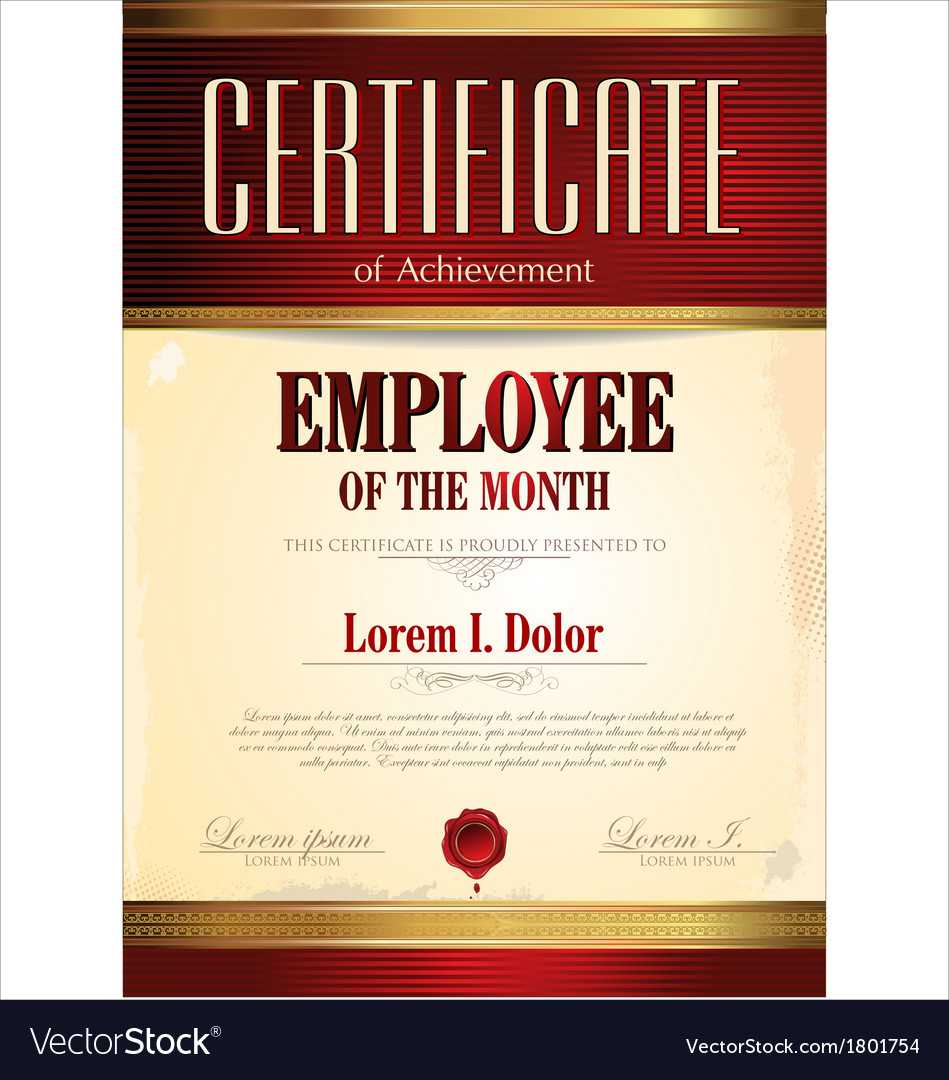 Certificate Template Employee Of The Month Intended For Employee Of The Month Certificate Template With Picture