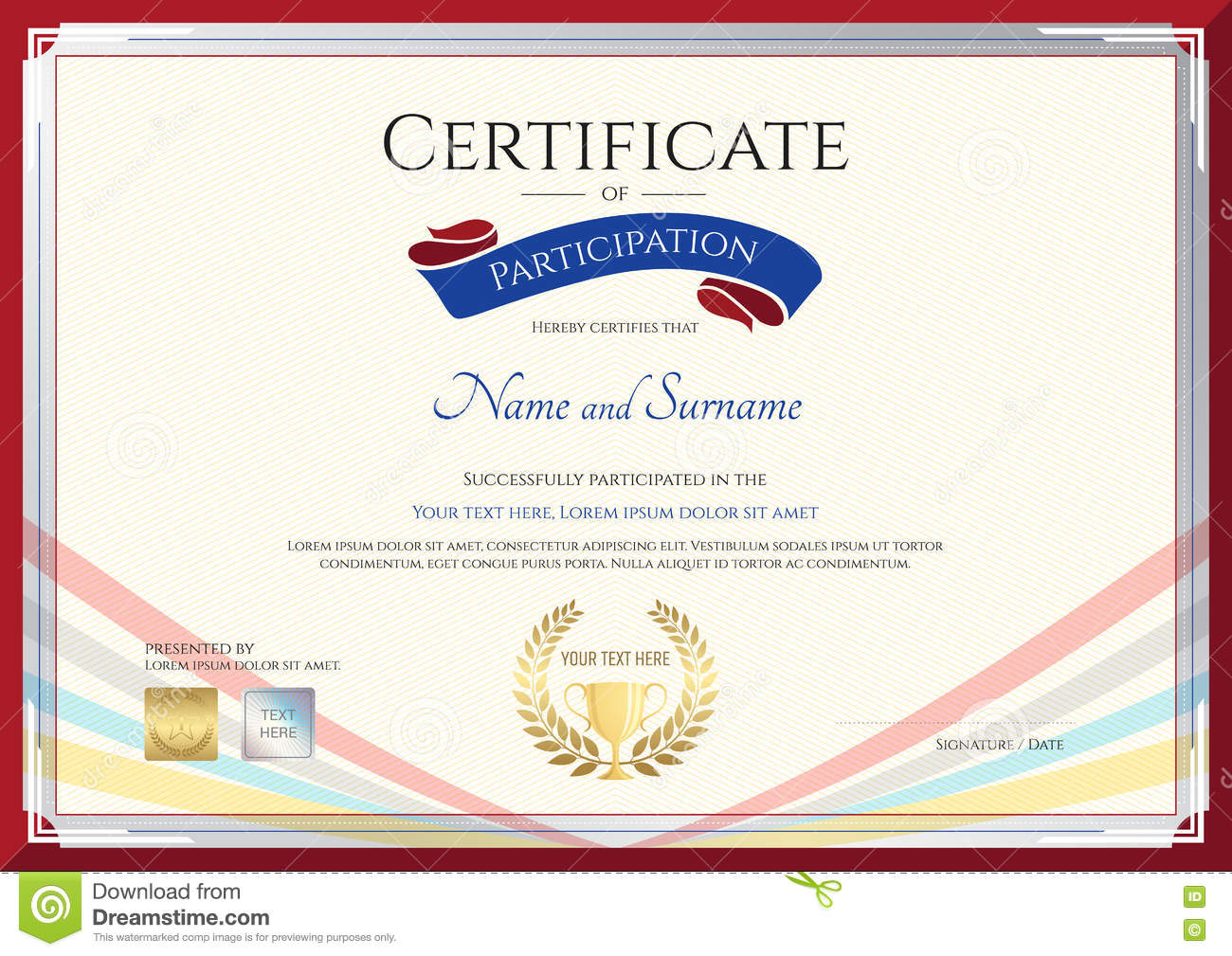 Certificate Template For Achievement, Appreciation Or Within In Conference Participation Certificate Template
